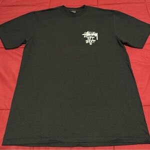 Stussy Men's Charcoal Graphic Tee